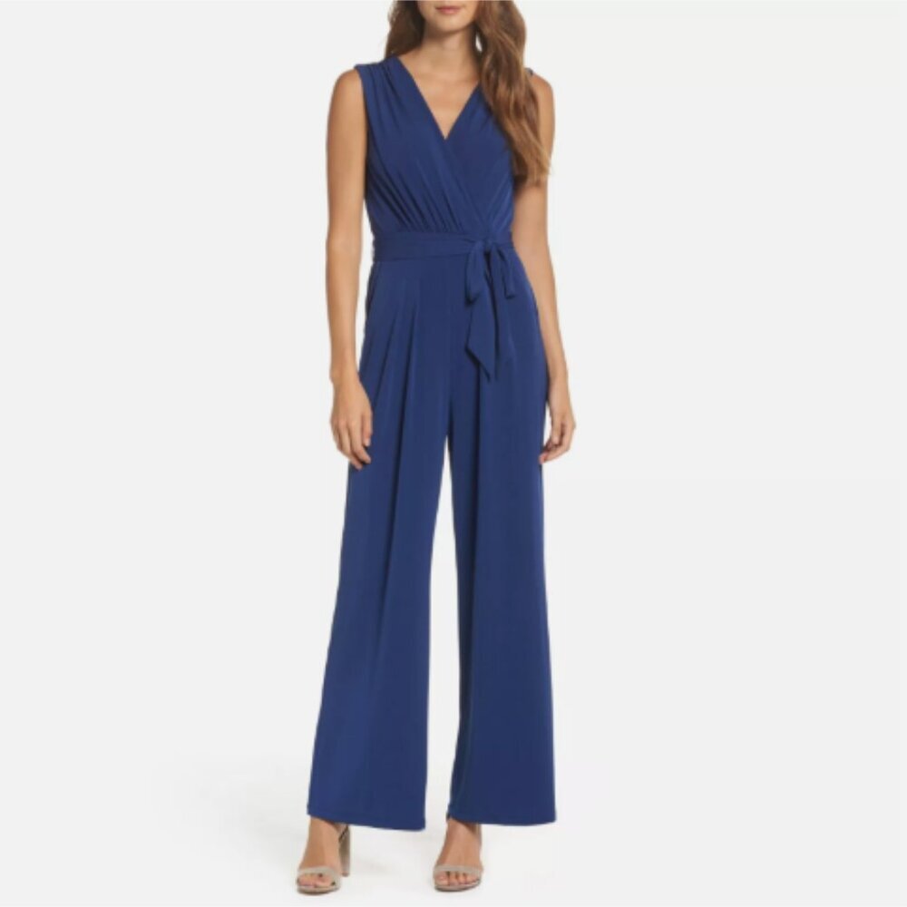Vince Camuto Navy Blue Sleeveless Jumpsuit